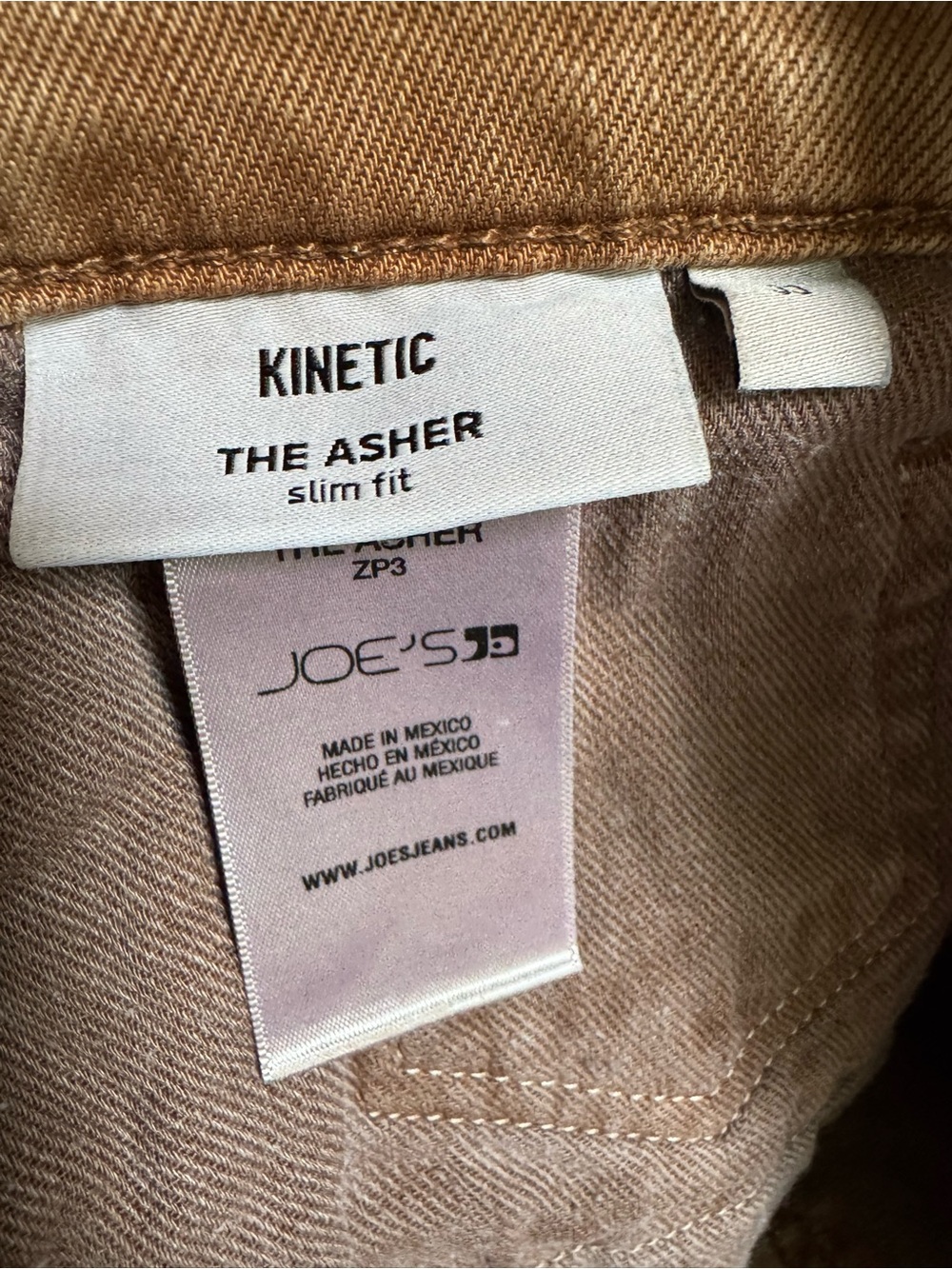 Joe's Jeans Slim Straight Jeans in Warm Orange Brown 33 - Picture 7 of 9